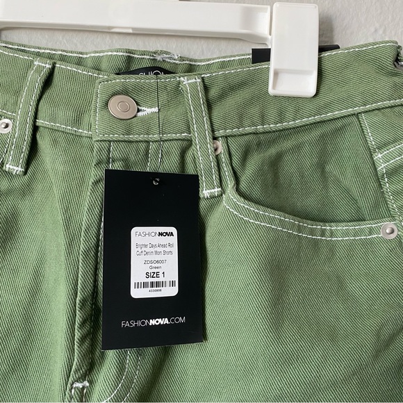 Brighter Days Ahead Roll Cuff Denim Mom Shorts - Picture 6 of 7